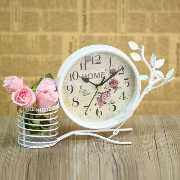 Vintage  Flower  Table Clock