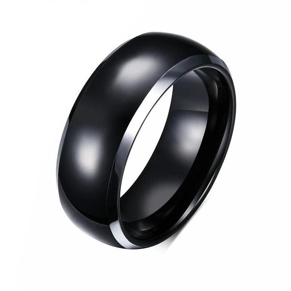 Tungsten Carbide Engagement Ring Black