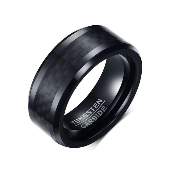 Tungsten Carbide Ring Black 8mm
