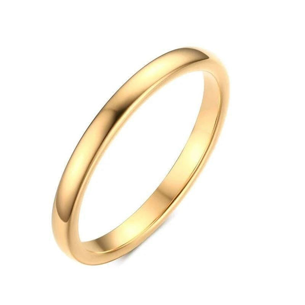 Womens Tungsten Carbide gold plated Wedding Bands