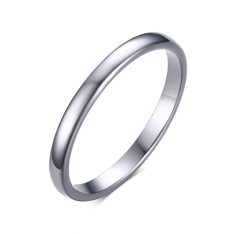 Womens Tungsten Carbide white gold plated Wedding Bands