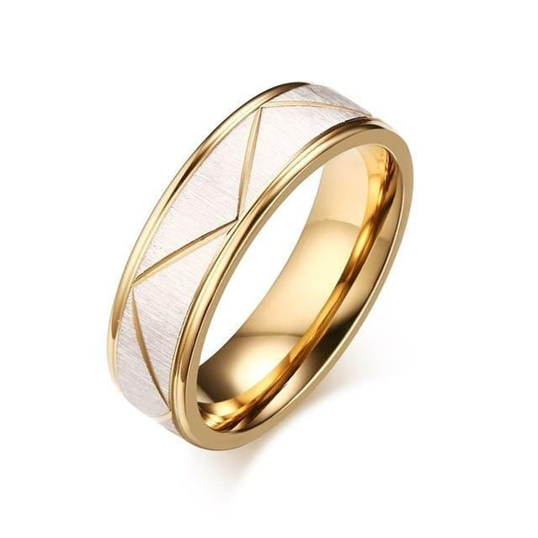 Two-Toned Mens Wedding Band Ring
