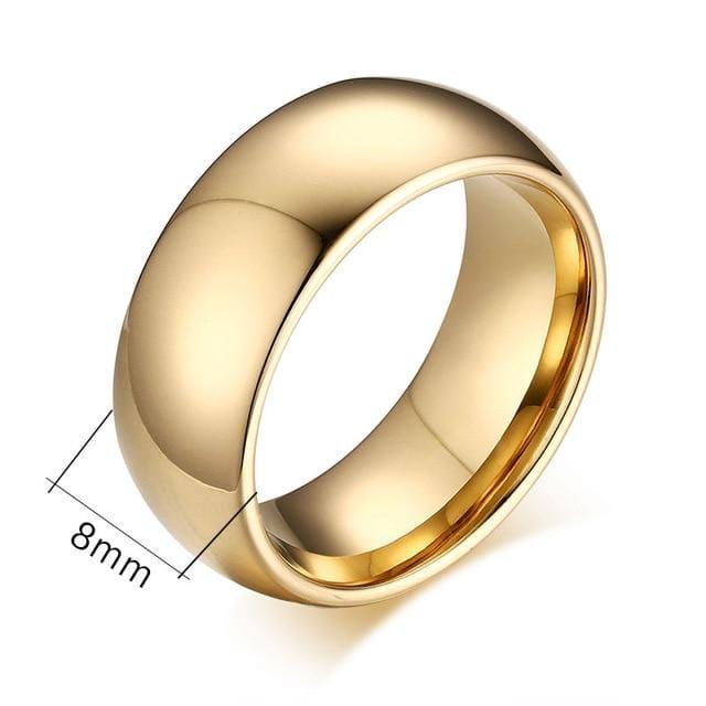 Tungsten Carbide Gold Wedding Ring For Men