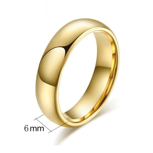 Tungsten Carbide Gold Wedding Ring For Women 