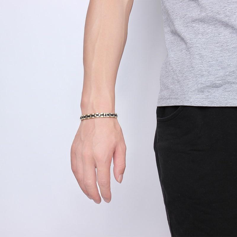  Tungsten Link Chain Men's Adjustable Bangle Bracelet