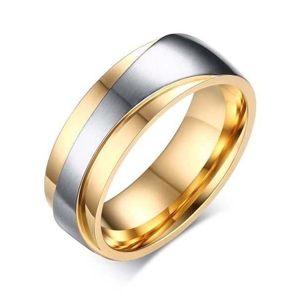 Mens Gold And Silver Wedding Band