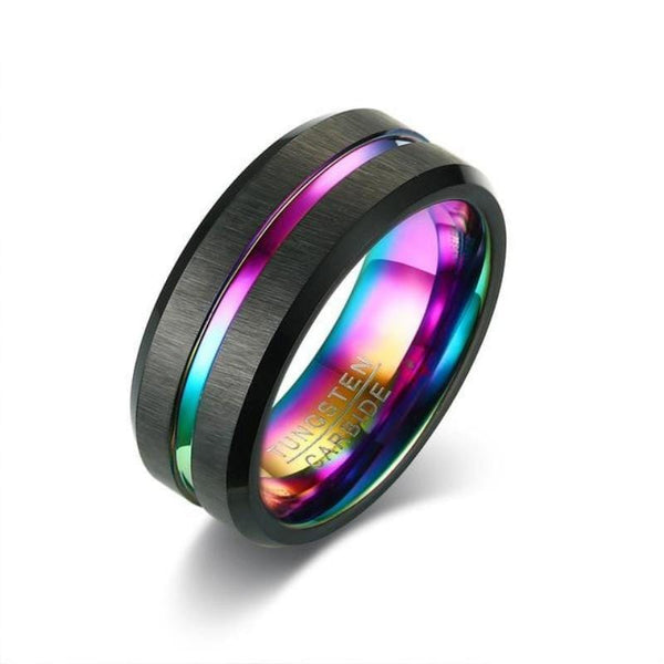 Rainbow Tungsten Carbide Ring