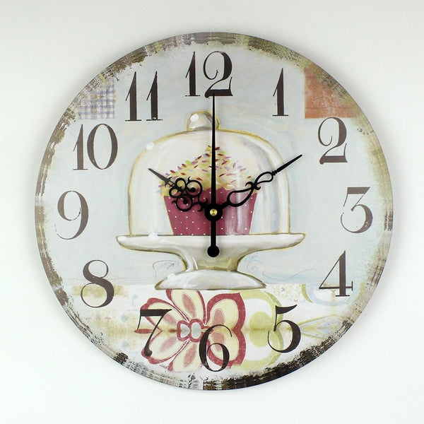 Modern Home Decoration Cup Cake Wall Clock