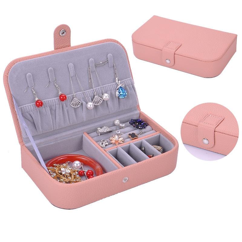 Leather Jewellery Box for Kids Pink.