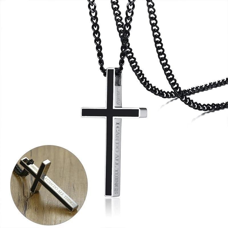 Stainless Steel  Bible Cross Pendants for Women Men