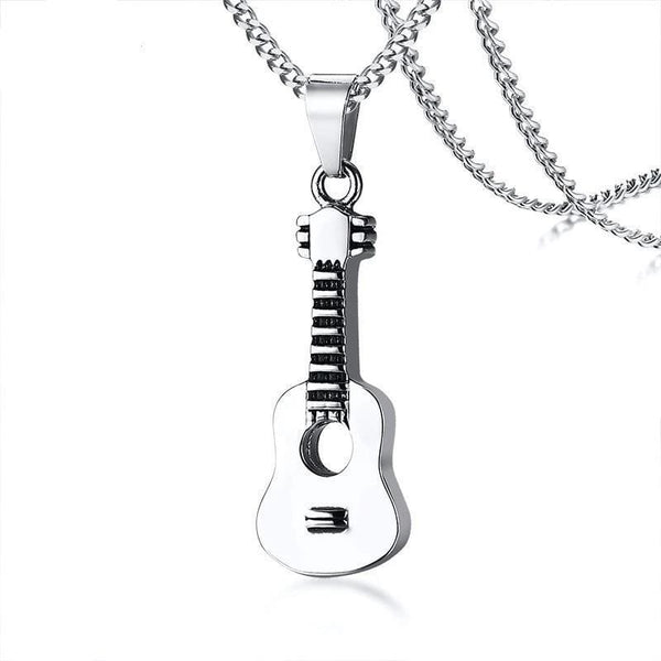 Curb Chain Guitar Necklace for Women and Men