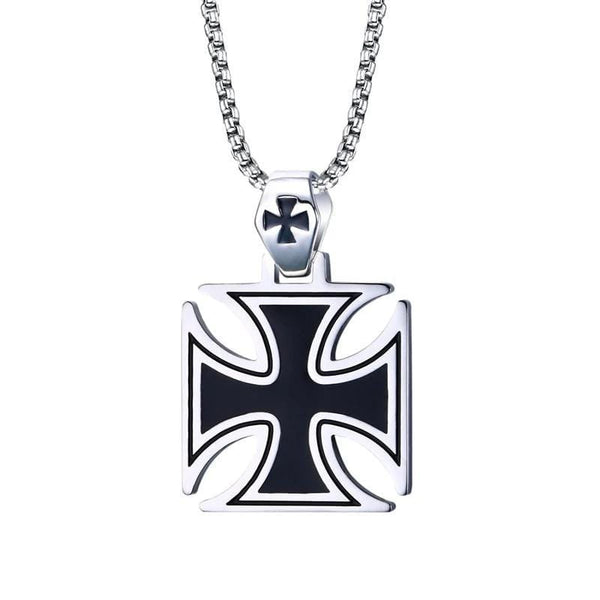 Stainless Steel Vintage  Mens Cross Necklace