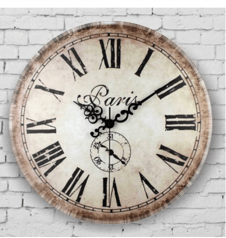 Large Vintage  Paris Wall Clock