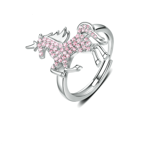 Silver Unicorn Engagement Ring