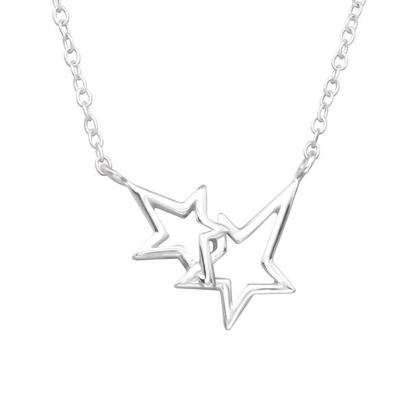 Silver  Stars Necklace
