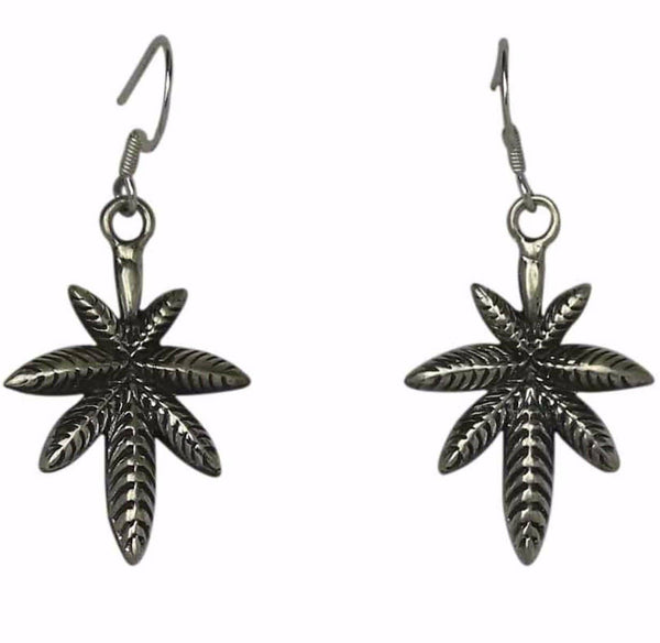 Sterling silver fern leaf earrings