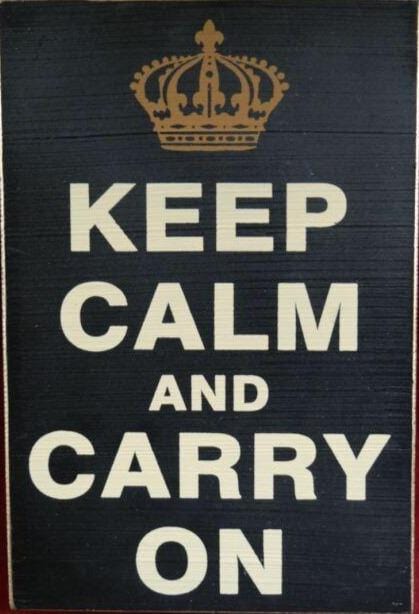 Keep calm & Carry on Metal Poster