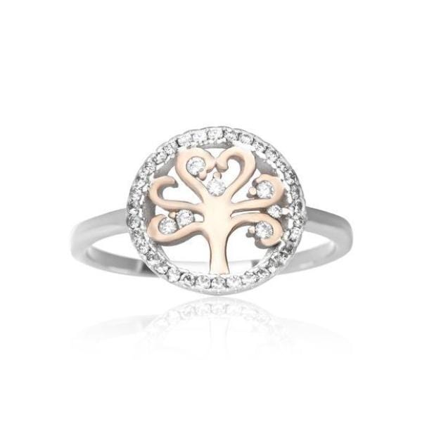 Two Tone Tree Of Life Ring