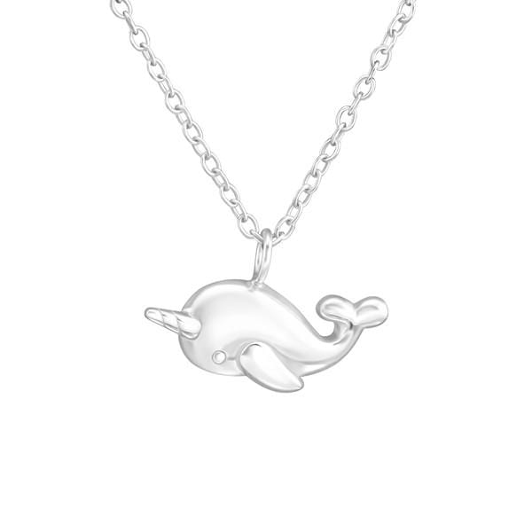 Silver Whalecorn Necklace