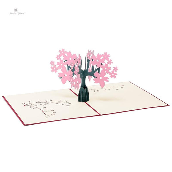 3D Sakura with Lover 3D Pop Up Greeting Card